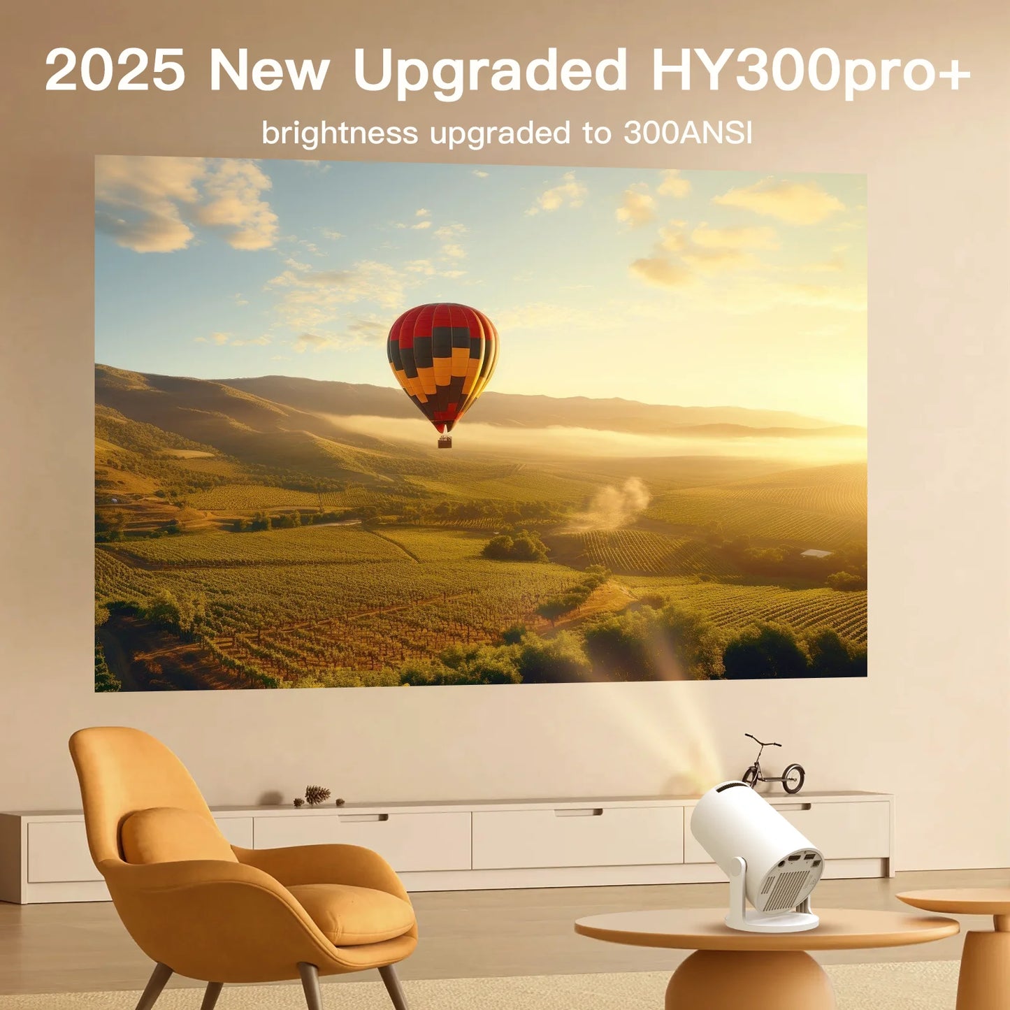 🖥️ Lintrova VisiCast™ Pro – 4K Smart Rotatable Projector