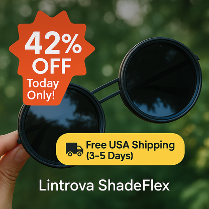 🕶️ Lintrova ShadeFlex™ 9X – Adjustable ND Filter Polarized Sunglasses